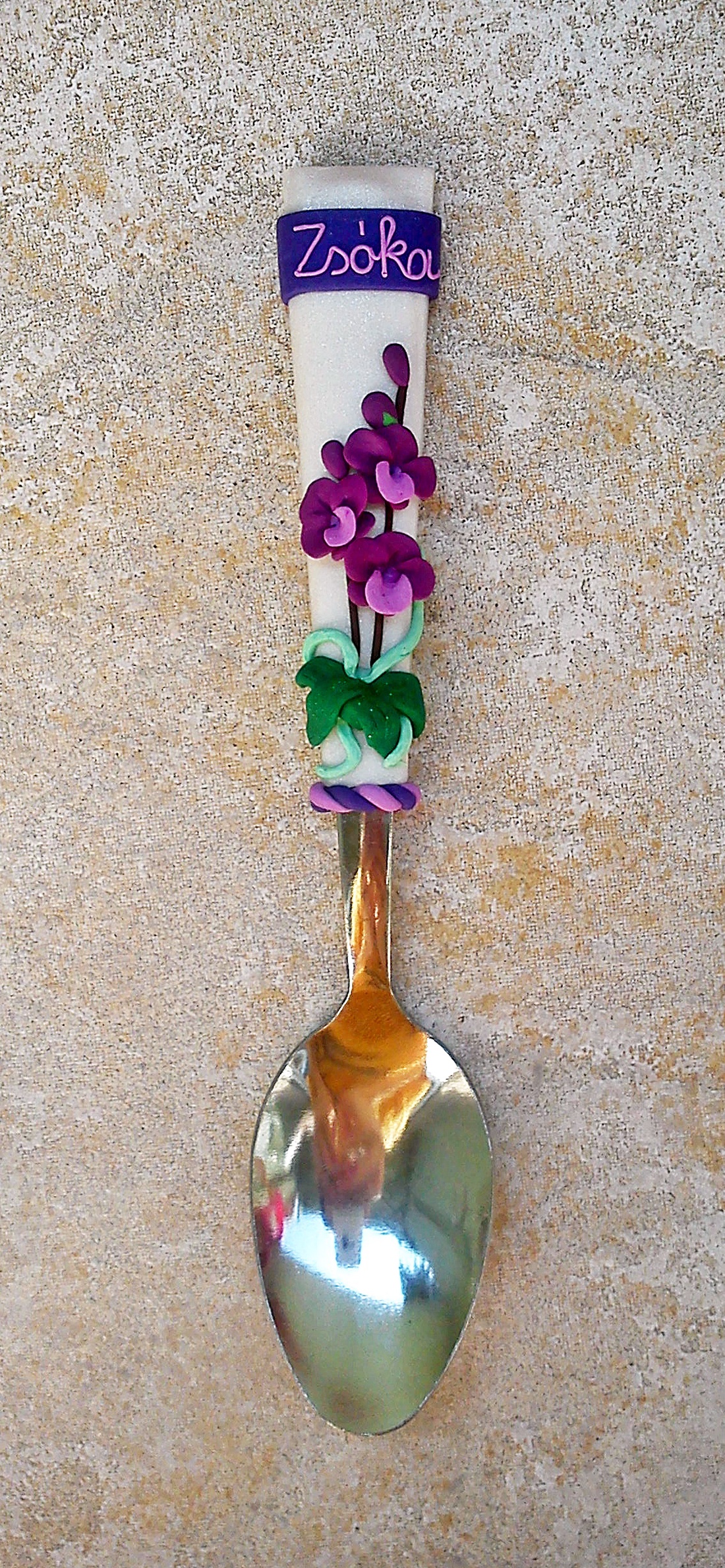 Orchidea teáskanál -  - Meska.hu