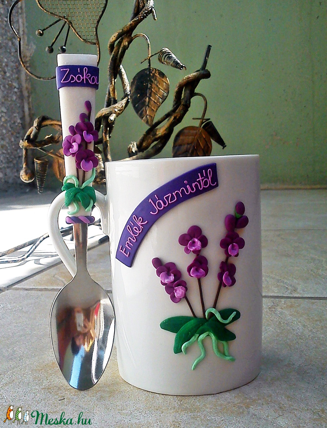 orchidea gyurmás szett  -  - Meska.hu