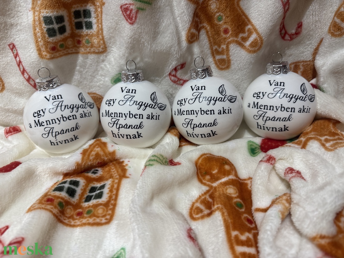 Emlékgömb karácsonyra /Van egy Angyal a mennyben - karácsony - karácsonyi lakásdekoráció - karácsonyfadíszek - Meska.hu