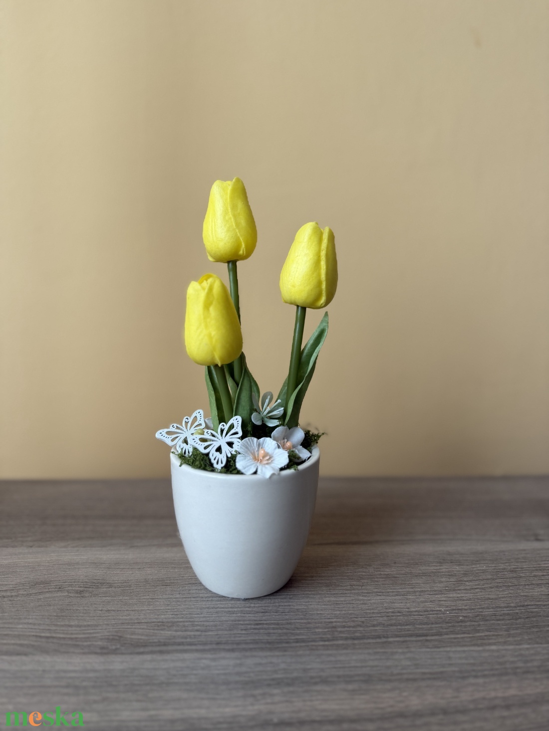 Tavaszi asztali dísz - tulipános - otthon & életmód - dekoráció - asztal és polc dekoráció - asztaldísz - Meska.hu