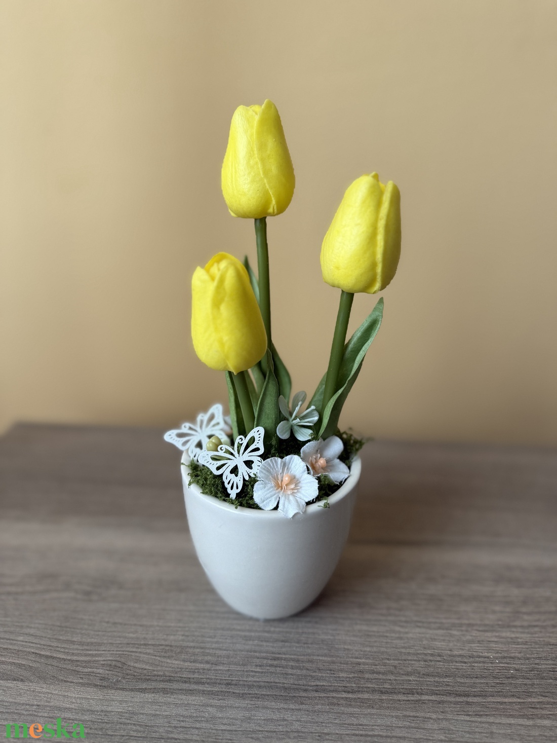 Tavaszi asztali dísz - tulipános - otthon & életmód - dekoráció - asztal és polc dekoráció - asztaldísz - Meska.hu