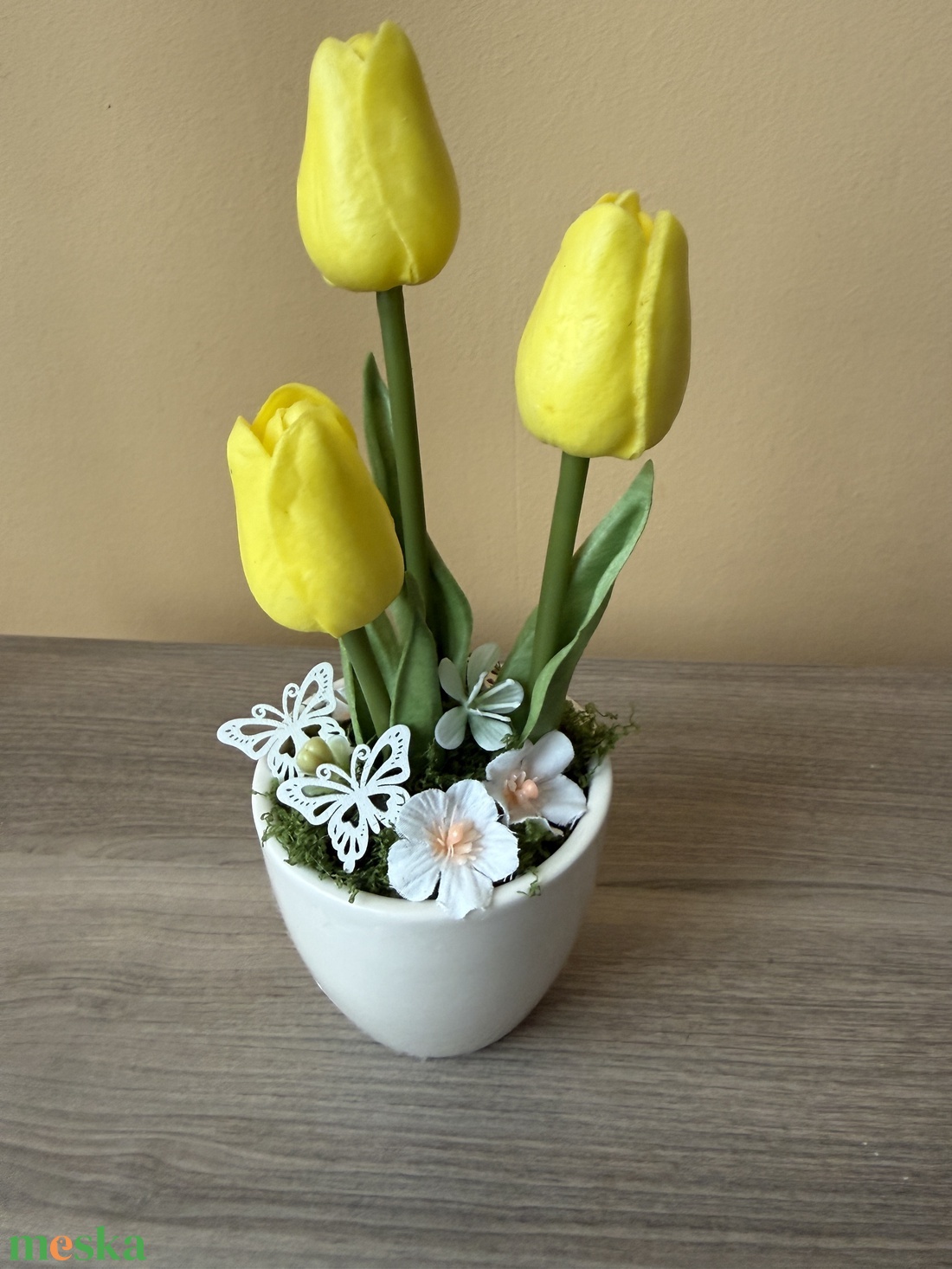 Tavaszi asztali dísz - tulipános - otthon & életmód - dekoráció - asztal és polc dekoráció - asztaldísz - Meska.hu