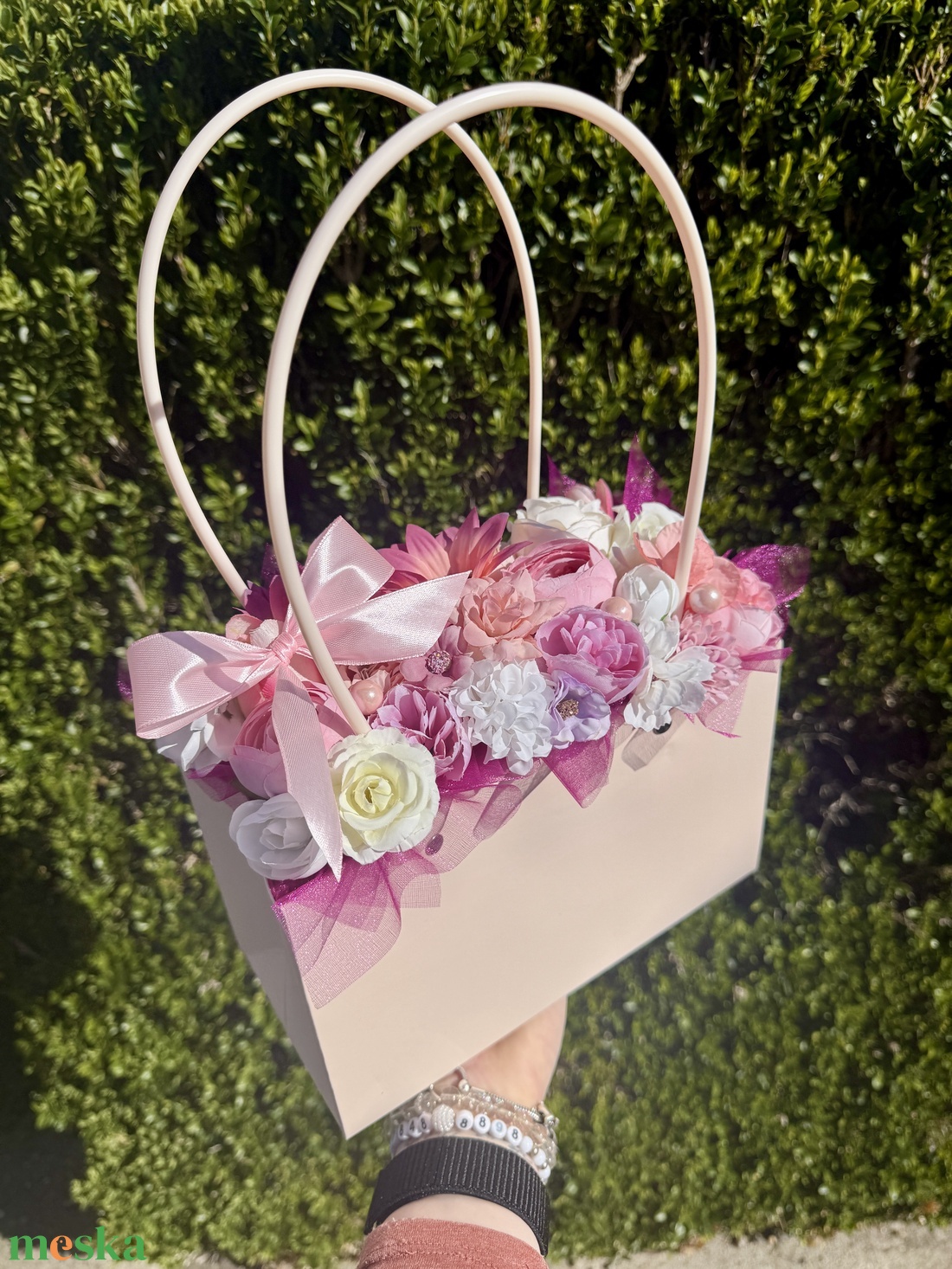 Anyák napi, ballagási virág táska -  - Meska.hu