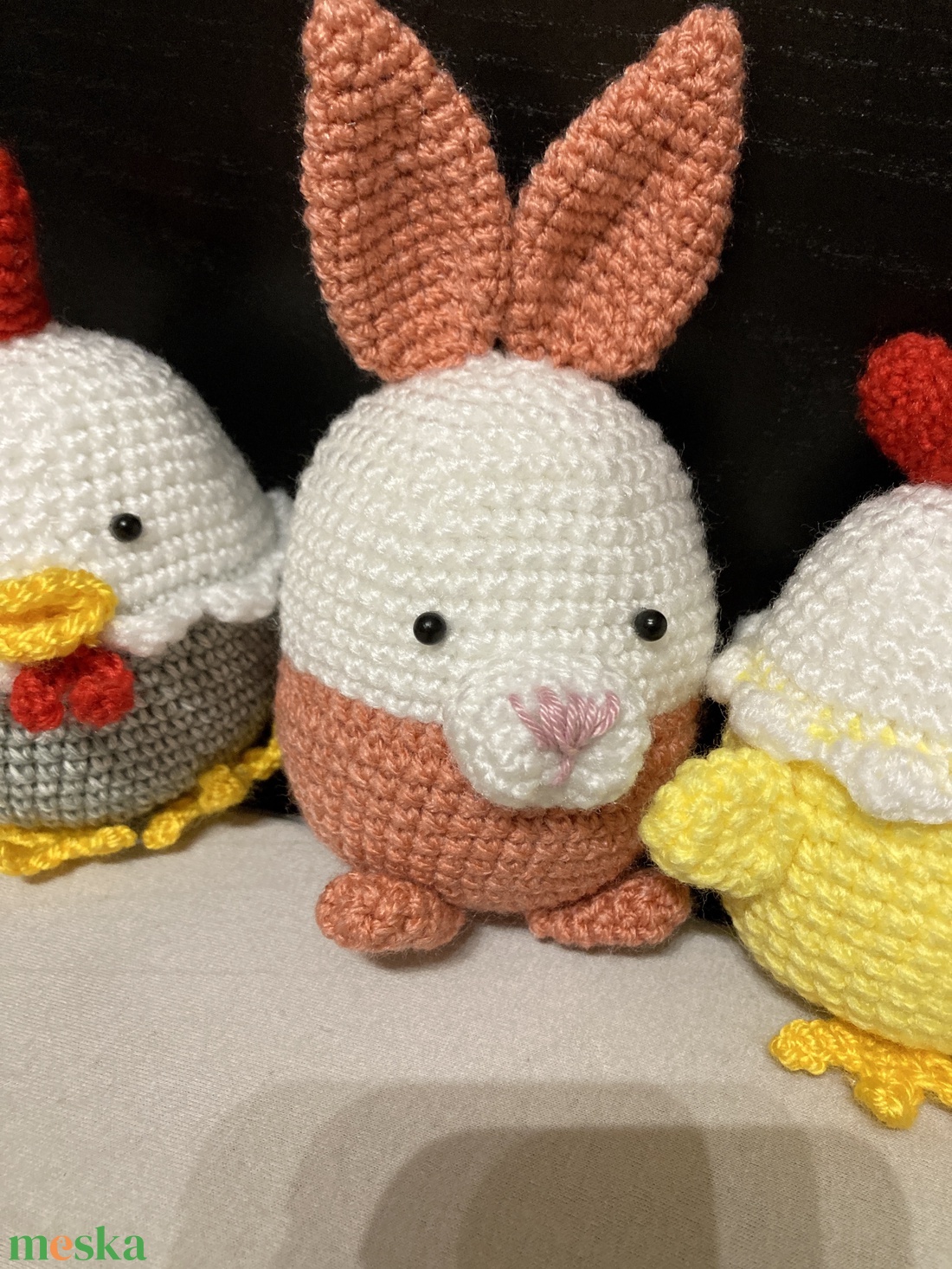 Húsvéti horgolt figurák - otthon & életmód - dekoráció - asztal és polc dekoráció - asztaldísz - Meska.hu
