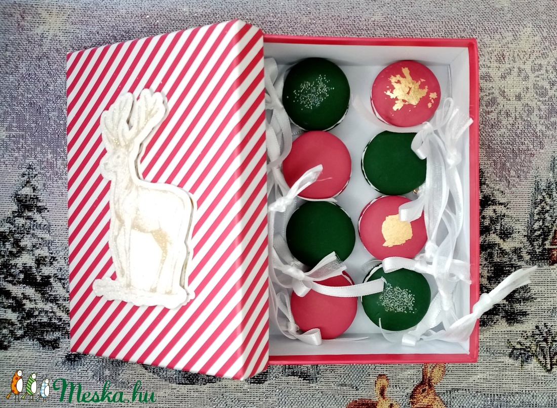 Díszdobozos macaron karácsonyfadísz szett - karácsony - karácsonyi lakásdekoráció - karácsonyfadíszek - Meska.hu Díszdobozos macaron karácsonyfadísz szett - karácsony - karácsonyi lakásdekoráció - karácsonyfadíszek - Meska.hu