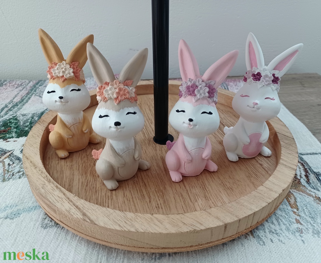 Gipsz nyuszi figura - kellékek & szerszámok - dekorációs kellékek - figurák - Meska.hu