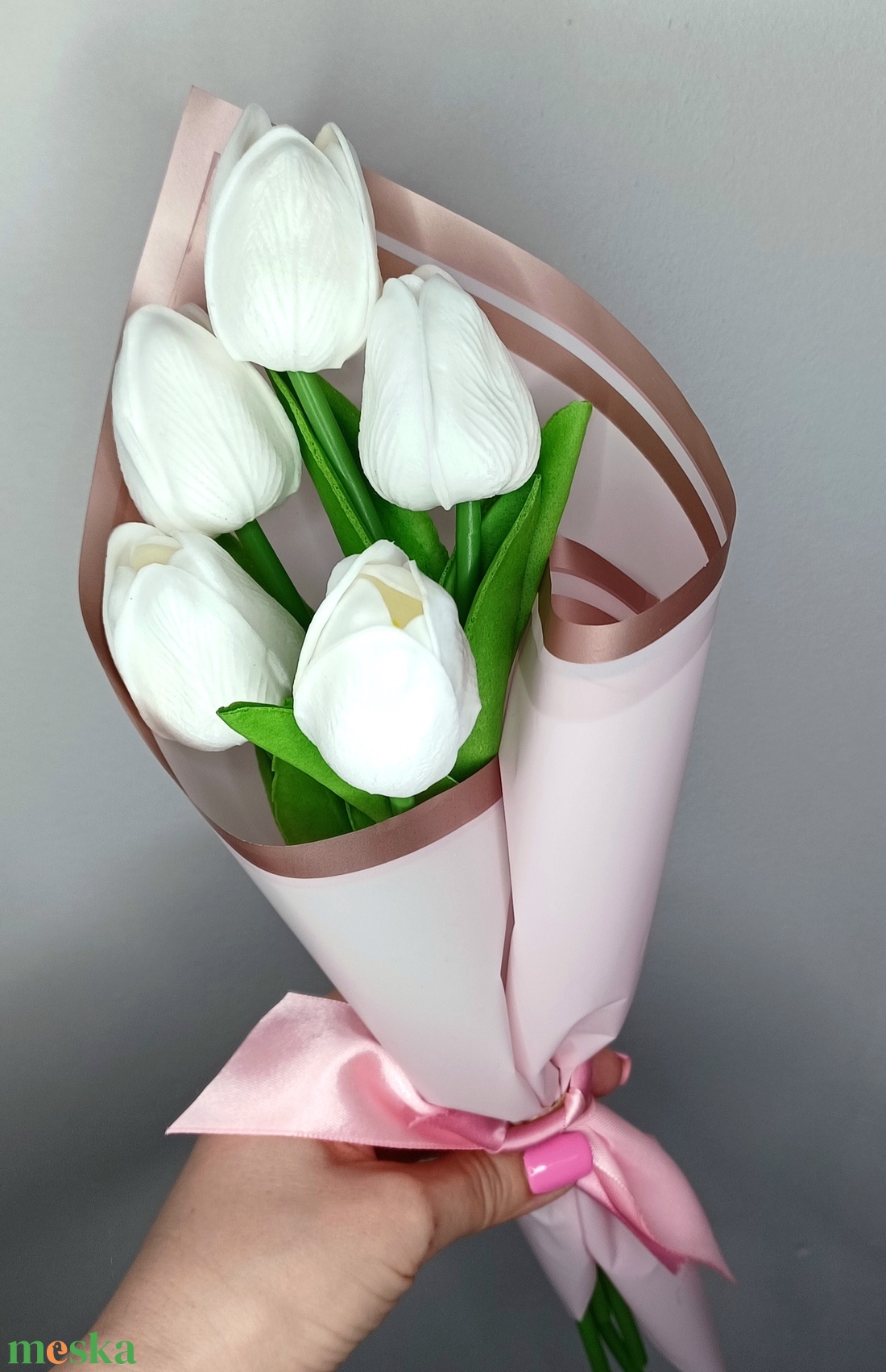 Gumi tulipán csokor  - otthon & életmód - dekoráció - virágdísz és tartó - csokor & virágdísz - Meska.hu
