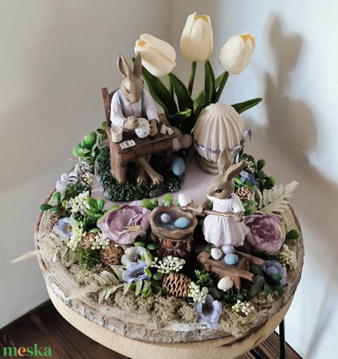 Tojásfestő nyuszi műhely - húsvéti asztaldísz  - otthon & életmód - dekoráció - húsvéti asztaldíszek - Meska.hu