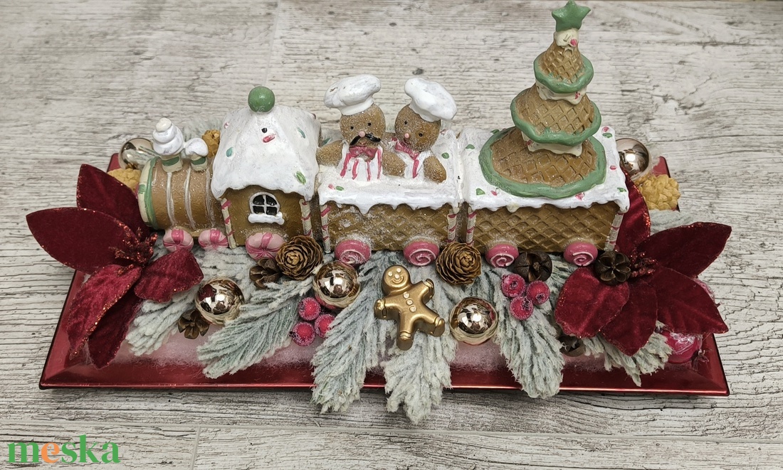 Adventi asztaldísz mézeskalács vonattal - karácsony - adventi díszek - adventi asztaldísz - Meska.hu Adventi asztaldísz mézeskalács vonattal - karácsony - adventi díszek - adventi asztaldísz - Meska.hu