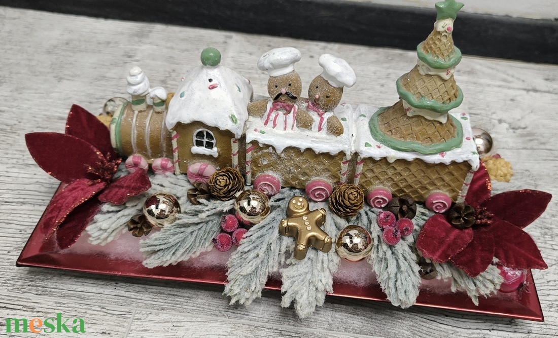 Adventi asztaldísz mézeskalács vonattal - karácsony - adventi díszek - adventi asztaldísz - Meska.hu Adventi asztaldísz mézeskalács vonattal - karácsony - adventi díszek - adventi asztaldísz - Meska.hu
