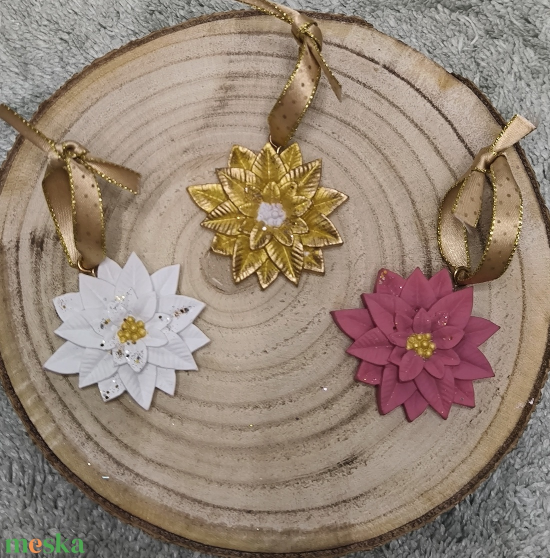 Gipsz mikulásvirág karácsonyfadísz  - karácsony - karácsonyi lakásdekoráció - karácsonyi lakásdíszek - Meska.hu Gipsz mikulásvirág karácsonyfadísz  - karácsony - karácsonyi lakásdekoráció - karácsonyi lakásdíszek - Meska.hu