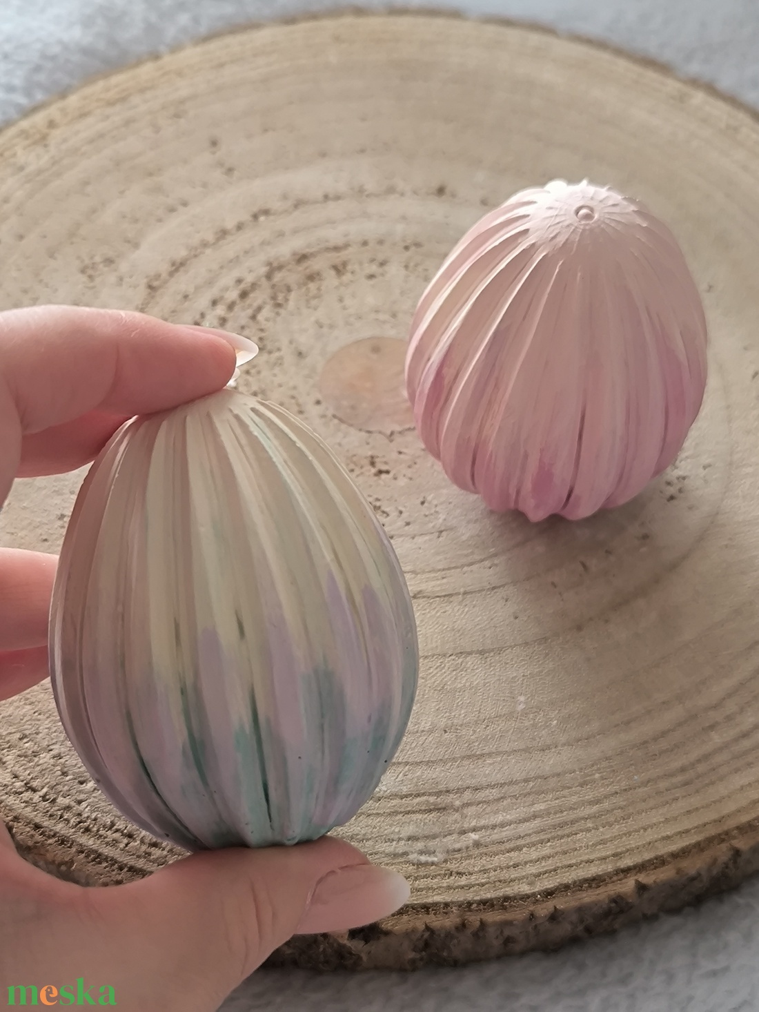 Gipsz húsvéti tojások fagyi színekben  - kellékek & szerszámok - dekorációs kellékek - figurák - Meska.hu