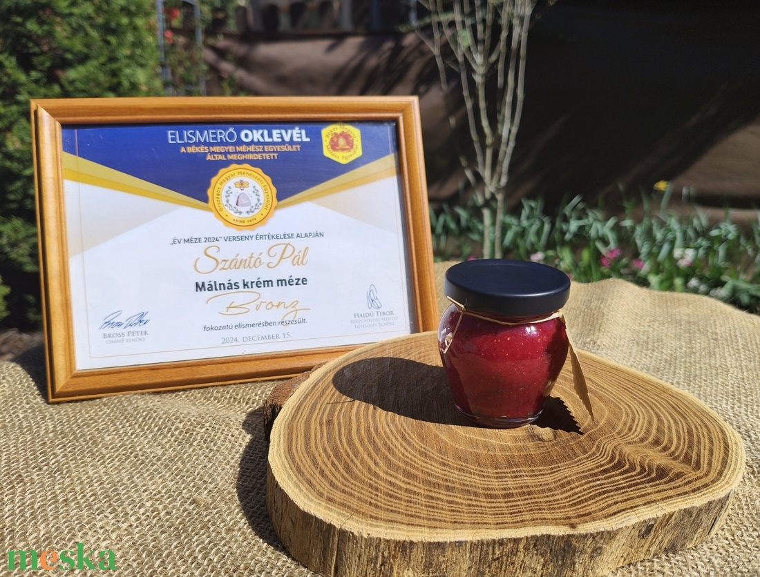 Málnás krémméz 120g - élelmiszer - méz & propolisz - Meska.hu
