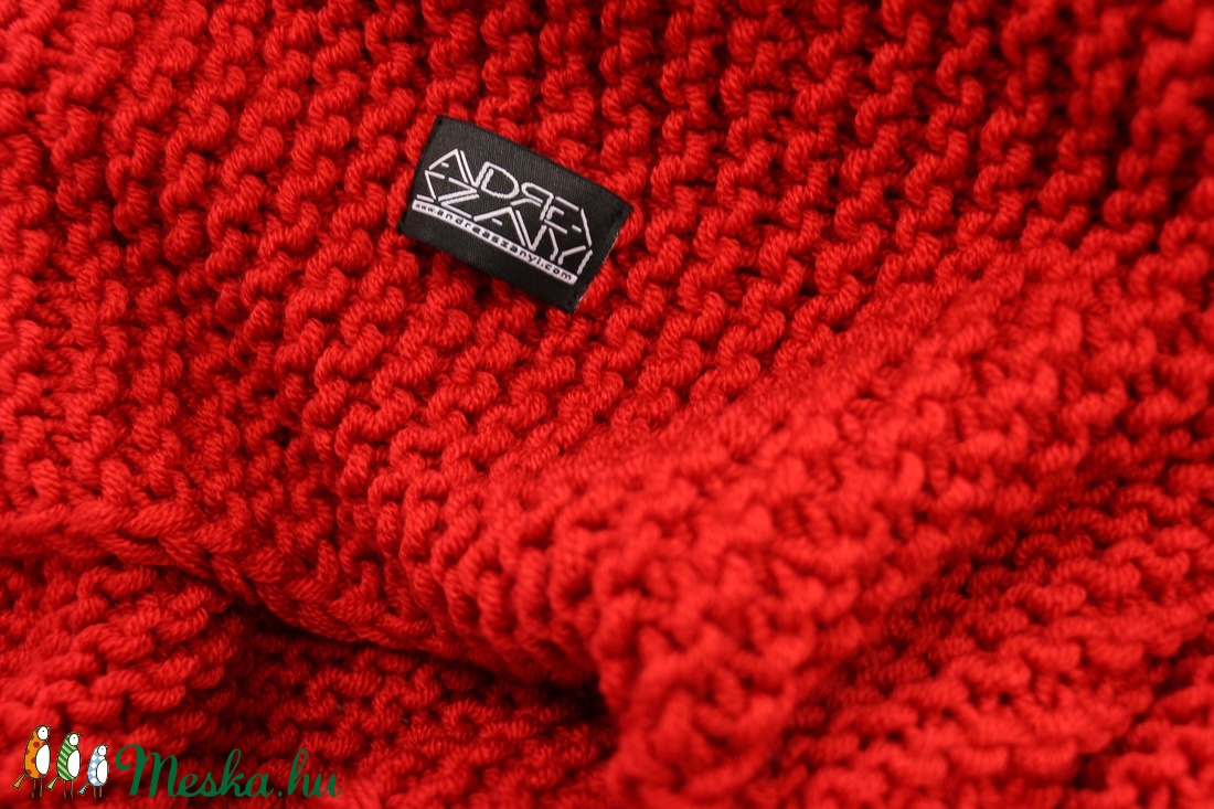 Granny Style piros sál - - Meska.hu Granny Style piros sál - - Meska.hu