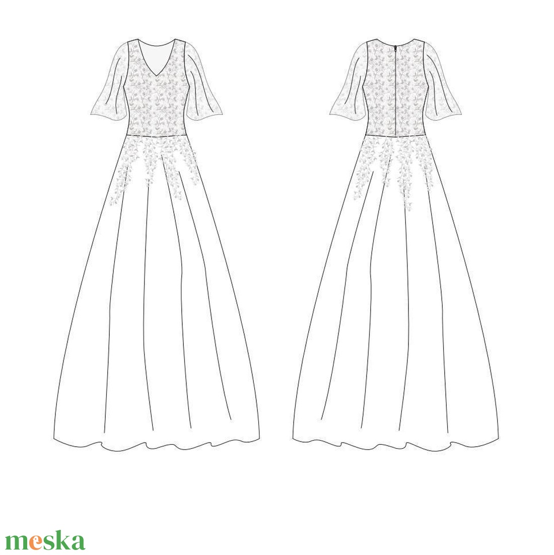 Noaf design - esküvő - ruha - menyasszonyi ruha - Meska.hu