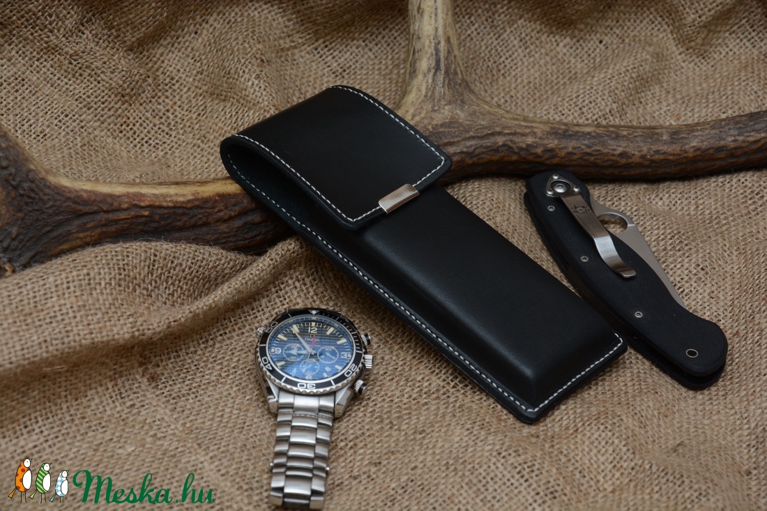 Bőr tolltartó - otthon & életmód - papír, írószer - tolltartó & ceruzatekercs - Meska.hu