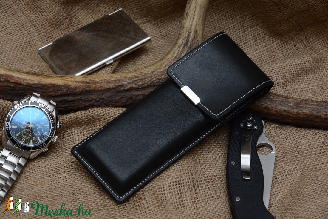 Bőr tolltartó - otthon & életmód - papír, írószer - tolltartó & ceruzatekercs - Meska.hu