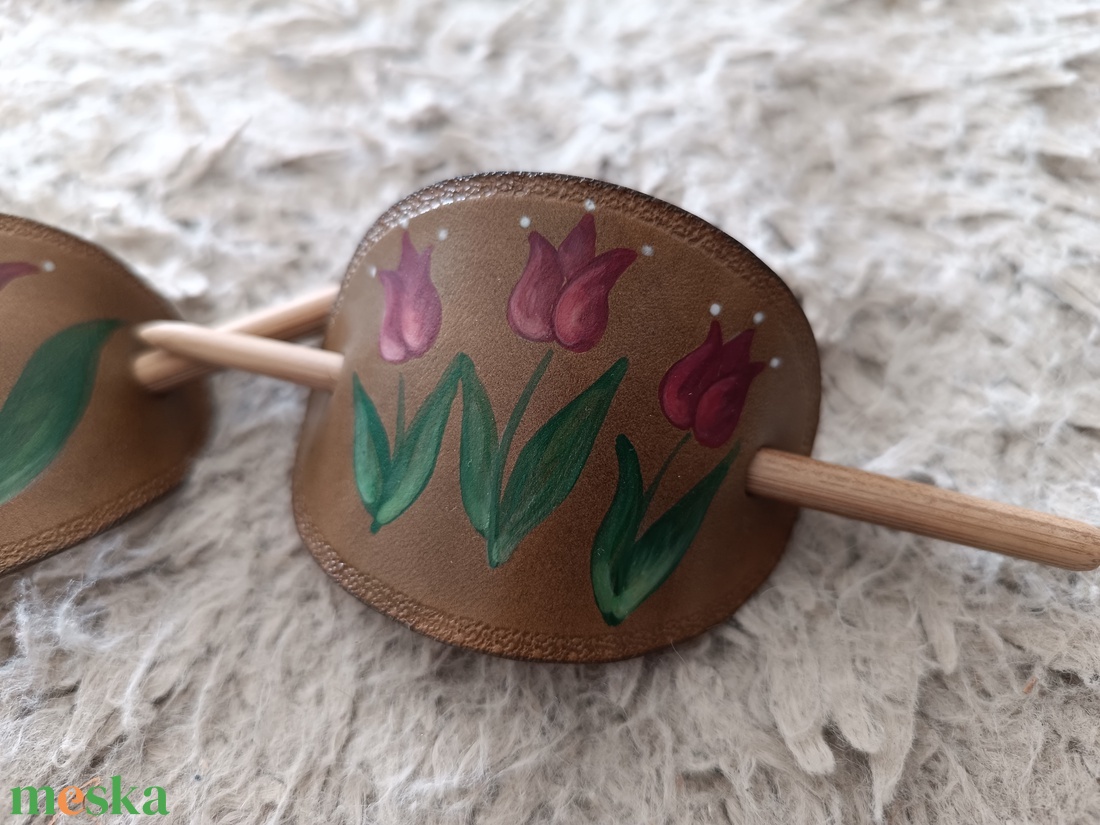 Tulipános hajtűk/ kontytűk - ruha & divat - hajdísz & hajcsat - hajcsat & hajtű - Meska.hu