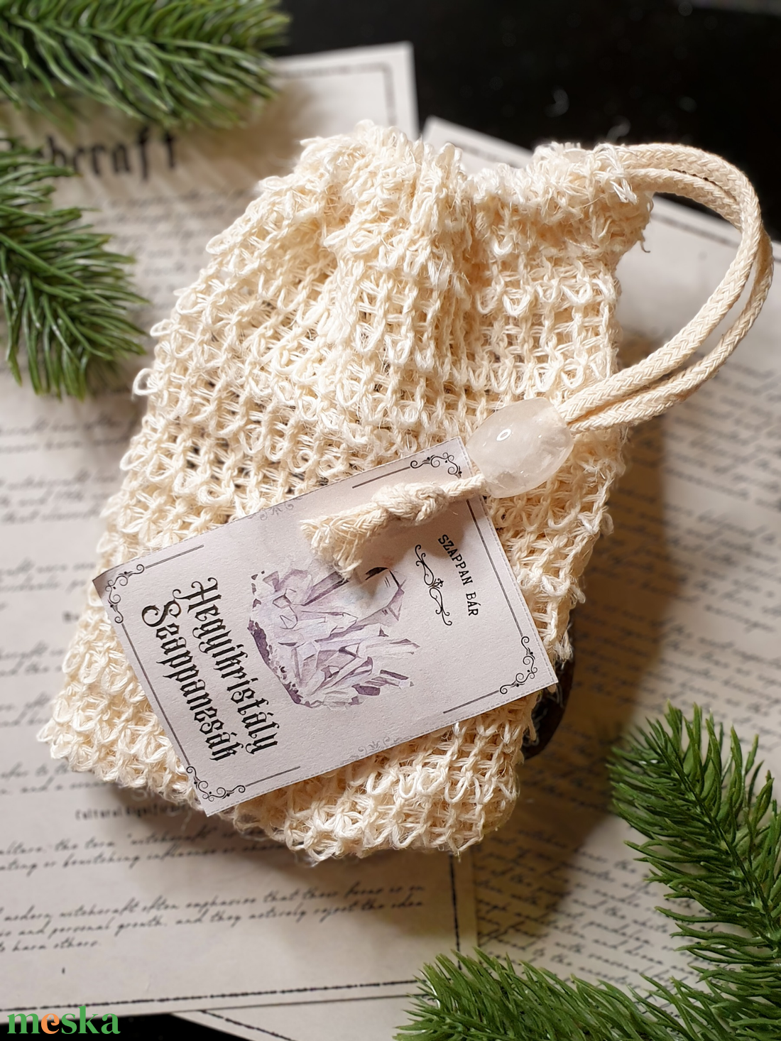 HEGYIKRISTÁLY szappanzsák - szépségápolás - szappan & fürdés - szappanzsák - Meska.hu HEGYIKRISTÁLY szappanzsák - szépségápolás - szappan & fürdés - szappanzsák - Meska.hu