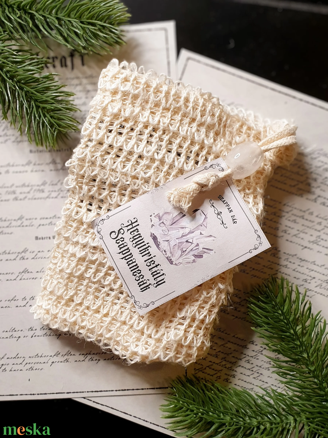 HEGYIKRISTÁLY szappanzsák - szépségápolás - szappan & fürdés - szappanzsák - Meska.hu HEGYIKRISTÁLY szappanzsák - szépségápolás - szappan & fürdés - szappanzsák - Meska.hu