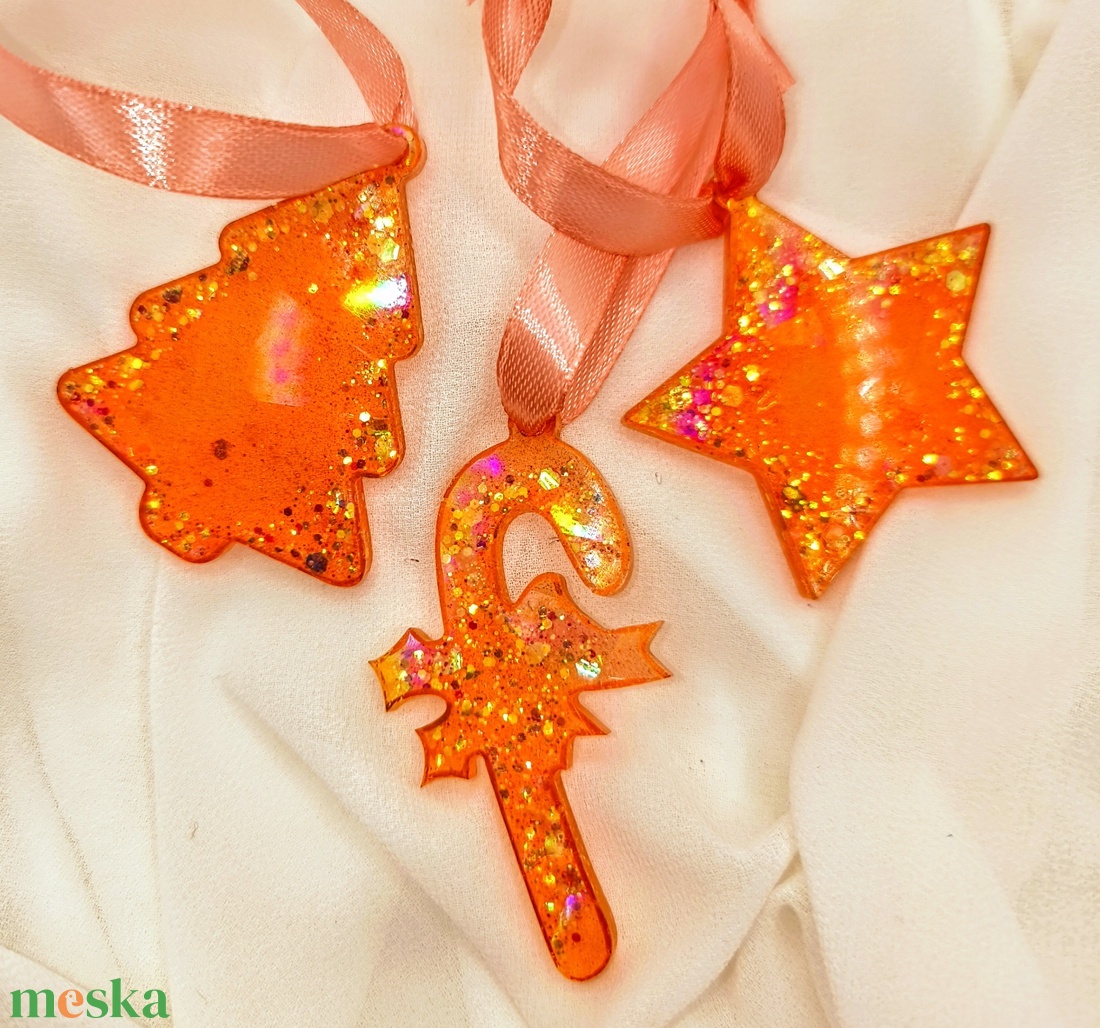 Hologramos karácsonyi dísz szett - karácsony - karácsonyi lakásdekoráció - karácsonyfadíszek - Meska.hu