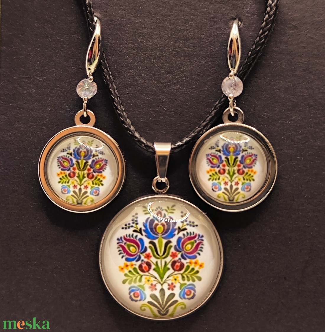 Népi motívumos ékszerszett  - ékszer - ékszerszett - Meska.hu