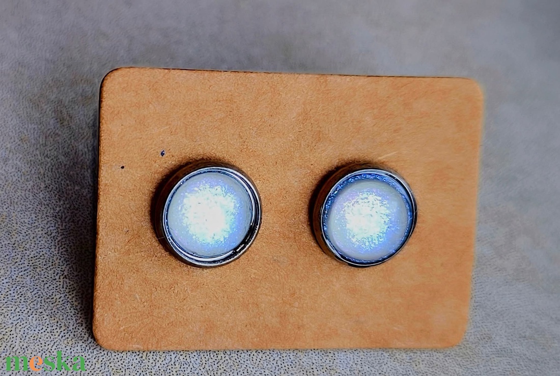 NEMESACÉL!!! Króm fényű pötty fülbevaló  - ékszer - fülbevaló - pötty fülbevaló - Meska.hu