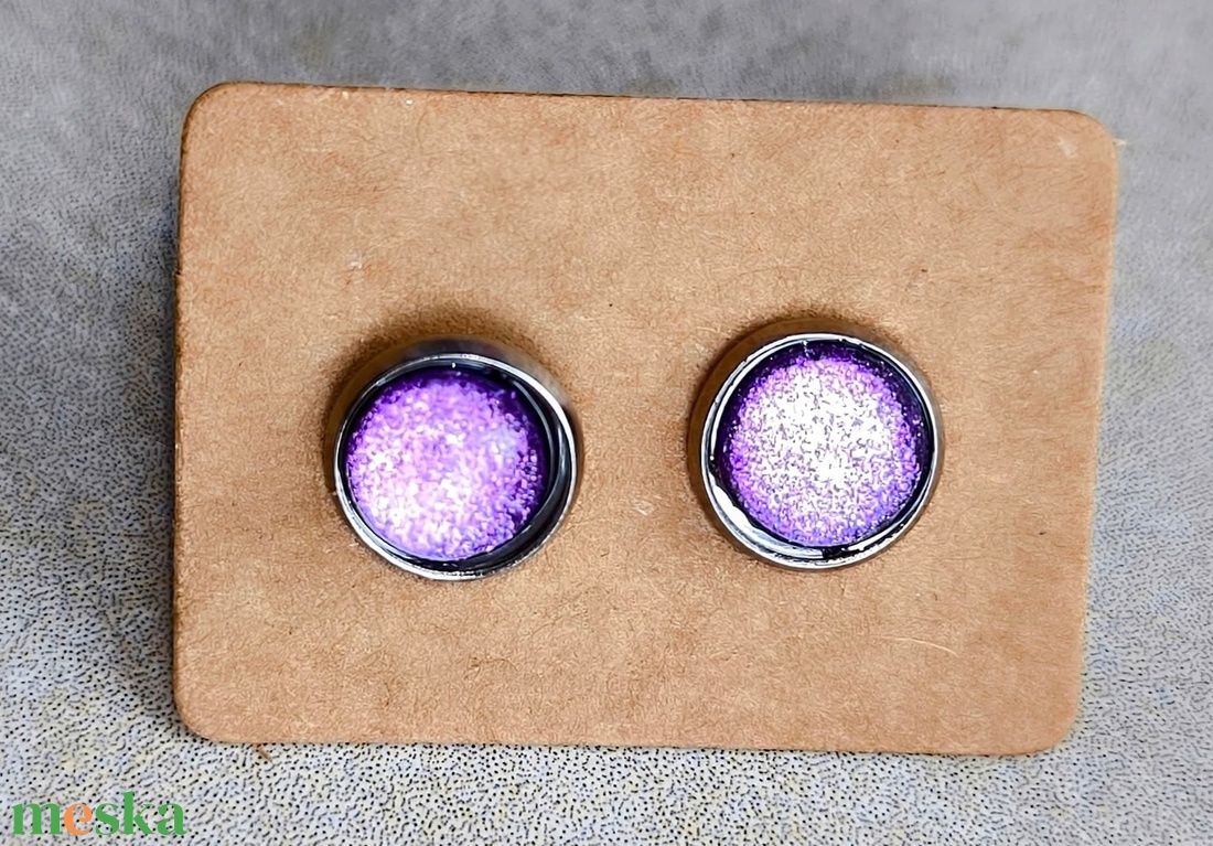 NEMESACÉL!!! Króm fényű pötty fülbevaló  - ékszer - fülbevaló - pötty fülbevaló - Meska.hu