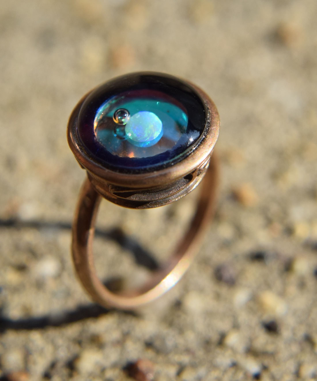 Róth Miksa üvegéből belvárosi palotaüveg gyűrűje -  - Meska.hu