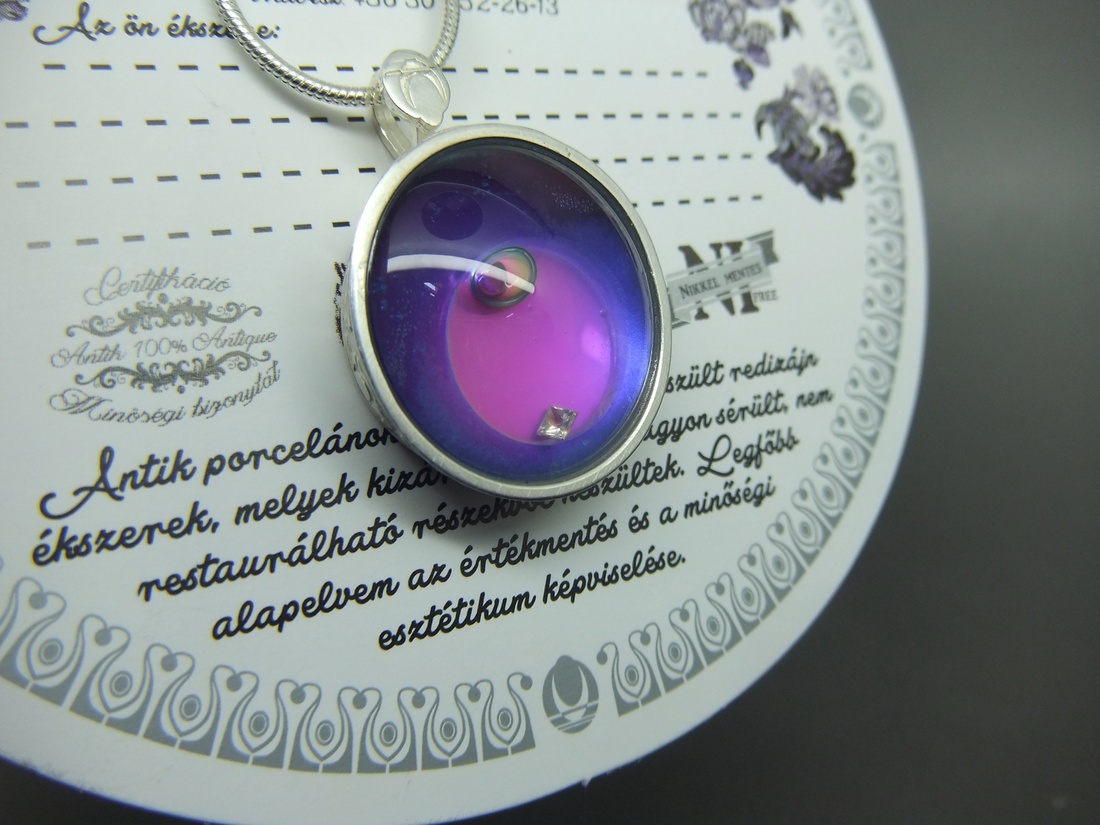 Art Deco  érzés Megcsiszolt fény kollekció gyémánt medál -  - Meska.hu