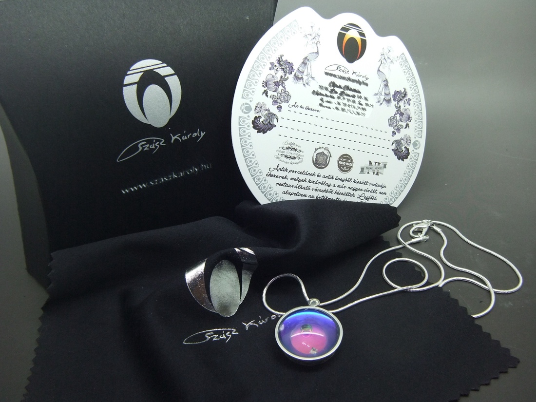 Art Deco  érzés Megcsiszolt fény kollekció gyémánt medál -  - Meska.hu