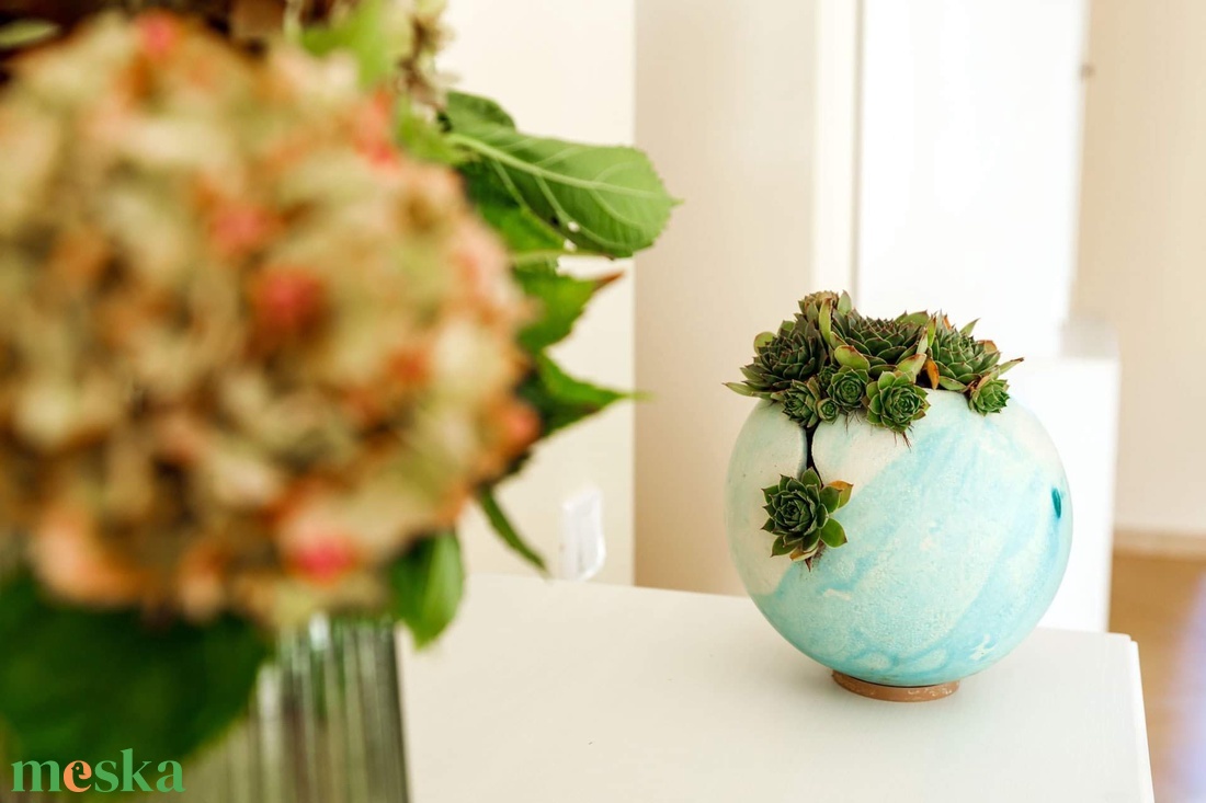 Földgömb, növény labda, virágtartó - otthon & lakás - dekoráció - asztal és polc dekoráció - bonsai - Meska.hu