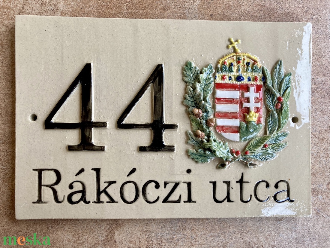 Téglalap formájú Magyar címeres házszámtábla - otthon & életmód - ház & kert - házszám - Meska.hu Téglalap formájú Magyar címeres házszámtábla - otthon & életmód - ház & kert - házszám - Meska.hu