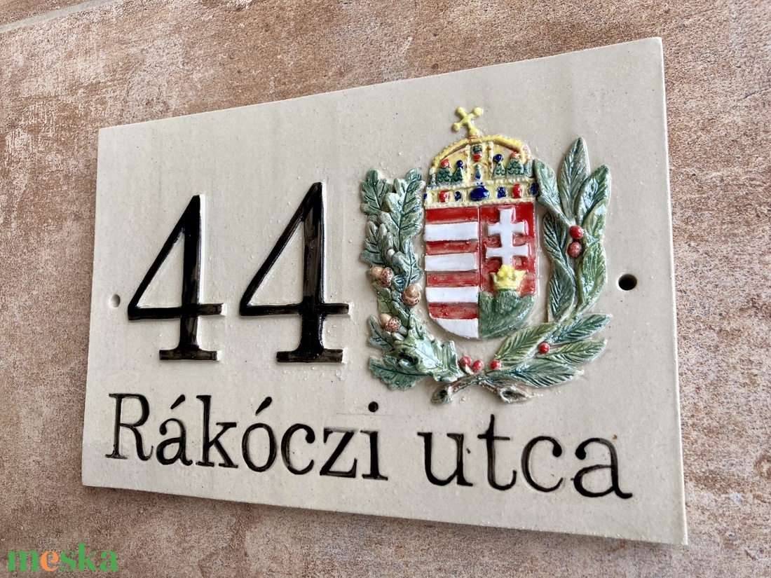 Téglalap formájú Magyar címeres házszámtábla - otthon & életmód - ház & kert - házszám - Meska.hu Téglalap formájú Magyar címeres házszámtábla - otthon & életmód - ház & kert - házszám - Meska.hu