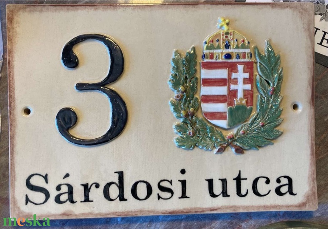 Téglalap formájú Magyar címeres házszámtábla - otthon & életmód - ház & kert - házszám - Meska.hu Téglalap formájú Magyar címeres házszámtábla - otthon & életmód - ház & kert - házszám - Meska.hu
