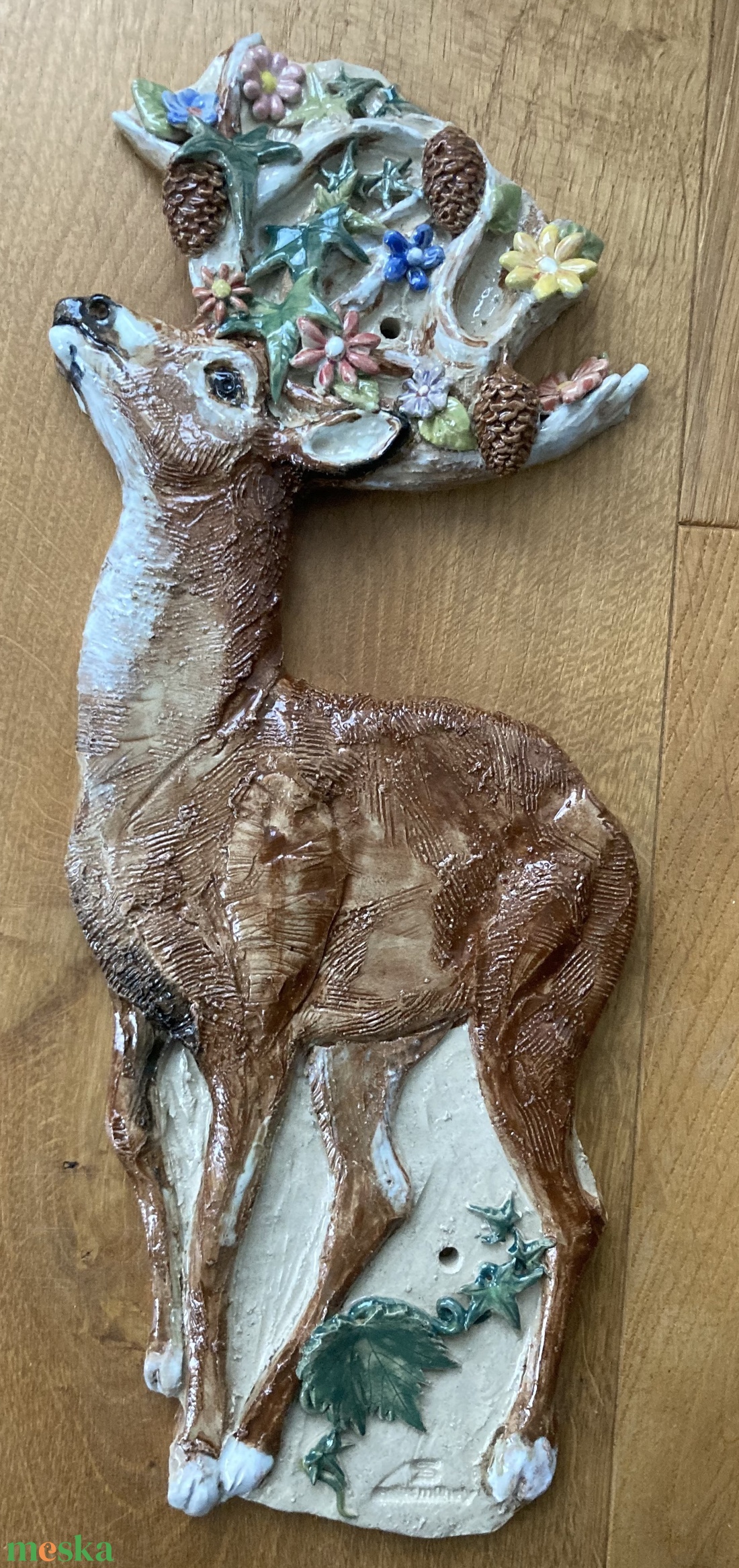 Szarvas, épületkerámia, dekoráció - otthon & életmód - ház & kert - házszám - Meska.hu