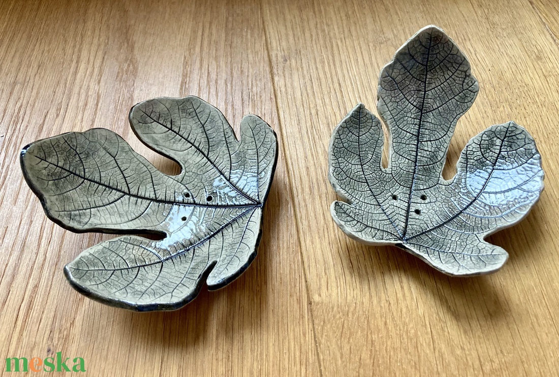 Fügefalevél szappantartó - otthon & életmód - fürdőszoba - szappantartó - Meska.hu