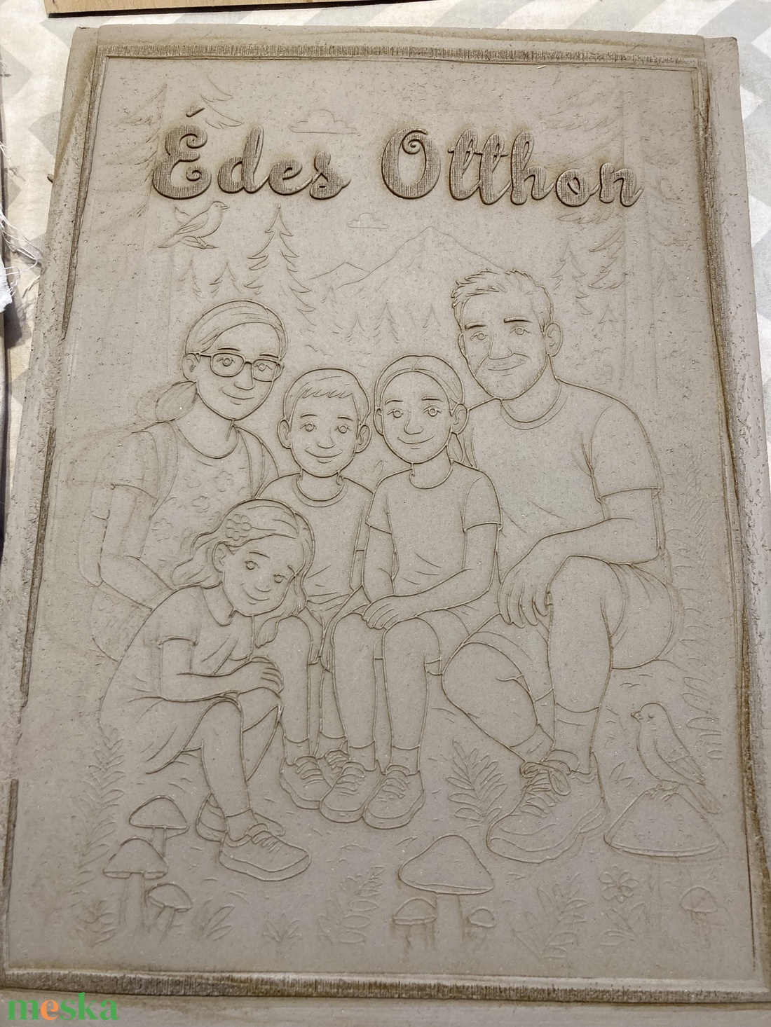 Édes Otthon tábla (saját képből, névvel, háttérrel) - otthon & életmód - ház & kert - házszám - Meska.hu