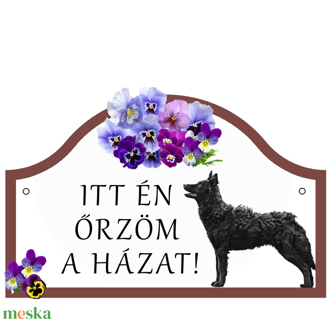 Itt én őrzöm a házat! Figyelemfelkeltő (KUTYÁS) tábla - otthon & életmód - ház & kert - házszám - Meska.hu