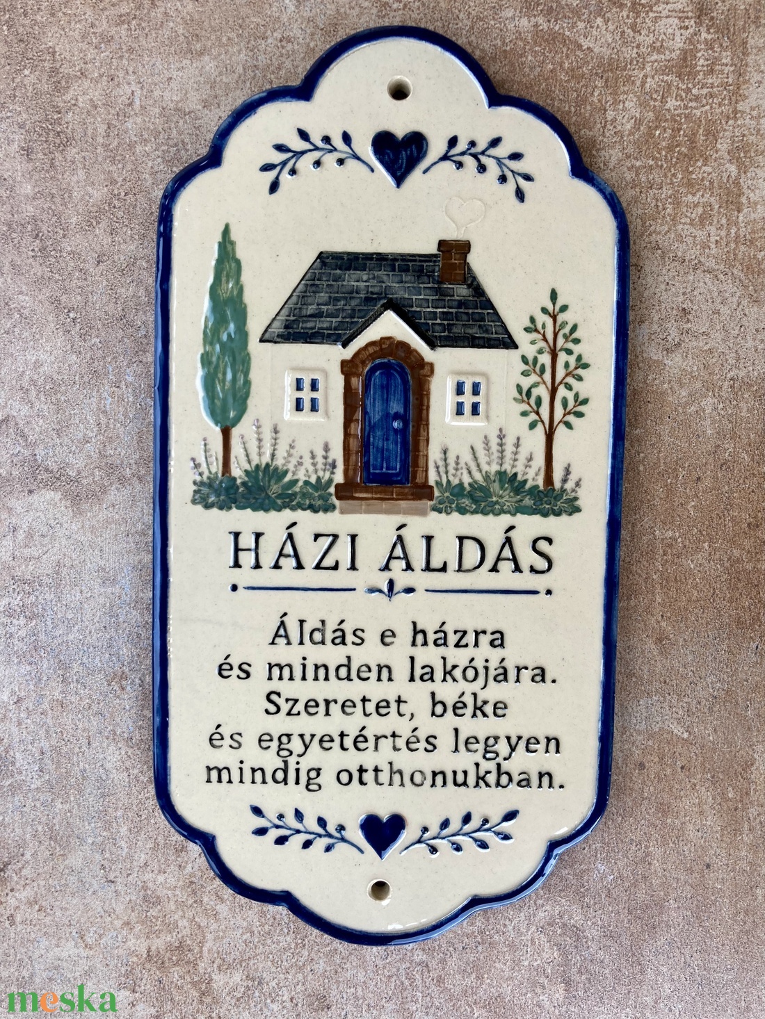 Házi áldás házikóval - otthon & életmód - ház & kert - isten hozott tábla - Meska.hu