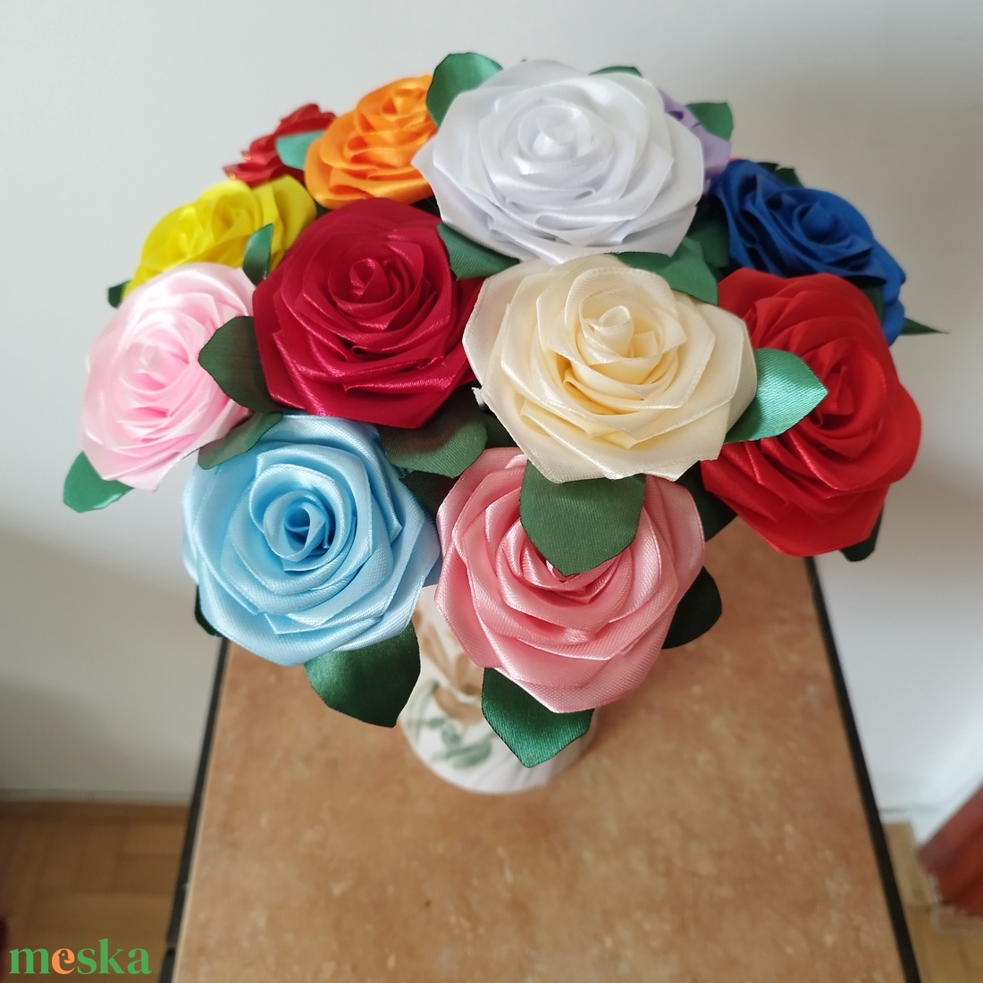 Szatén rózsaszál - otthon & életmód - virágdekoráció - virágok - szálas virág - Meska.hu