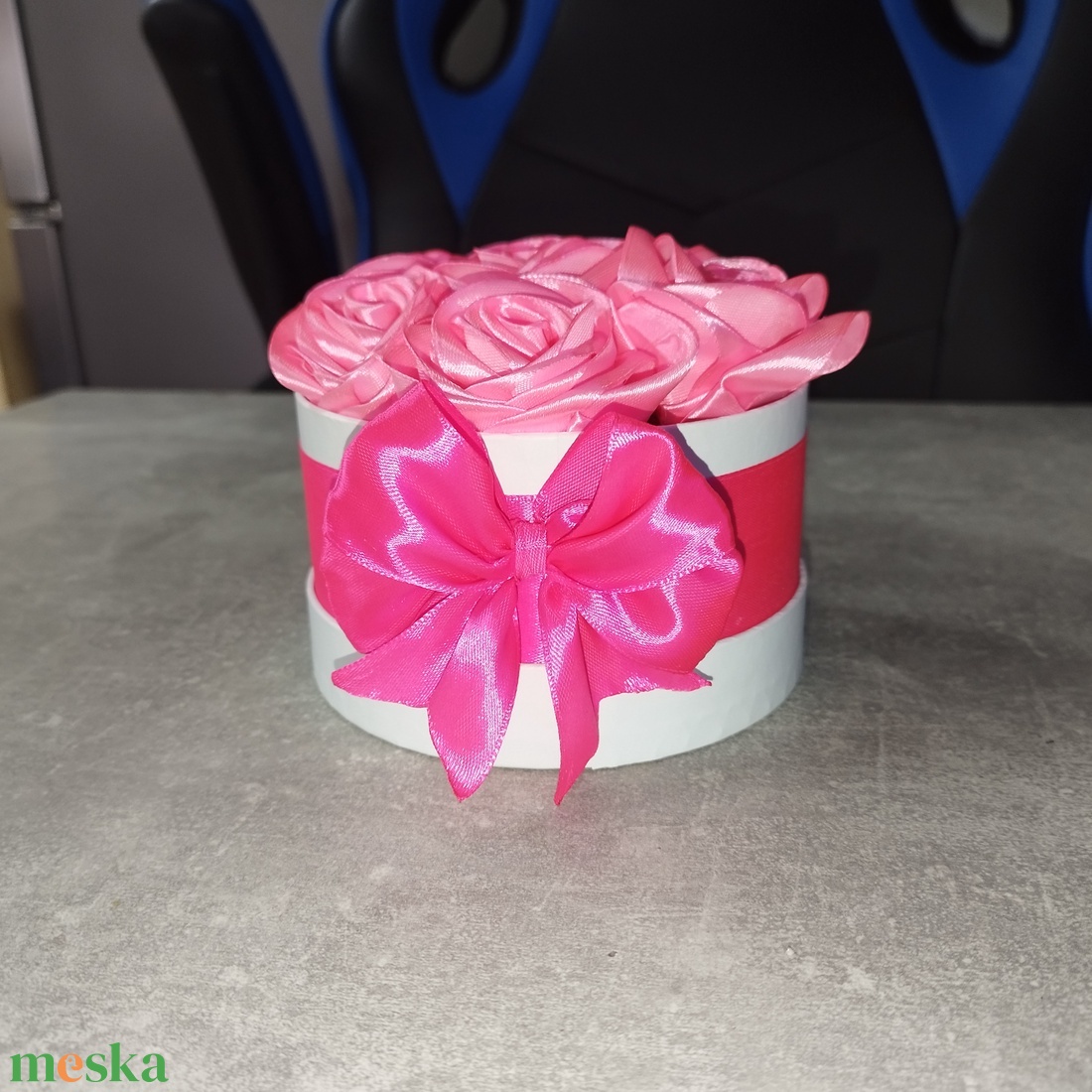 Rózsaszín Rózsabox  - otthon & életmód - virágdekoráció - virágok - virágbox - Meska.hu