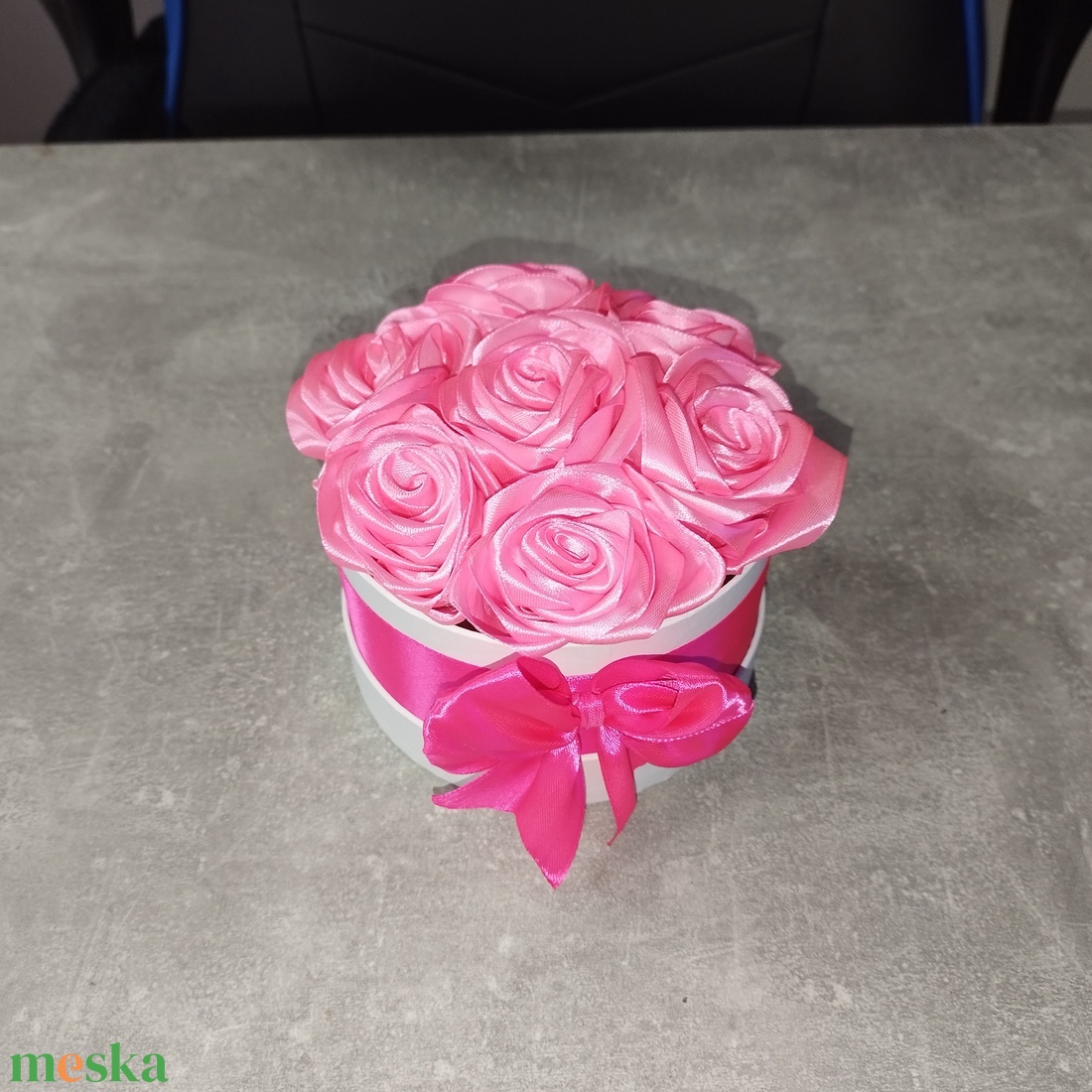 Rózsaszín Rózsabox  - otthon & életmód - virágdekoráció - virágok - virágbox - Meska.hu