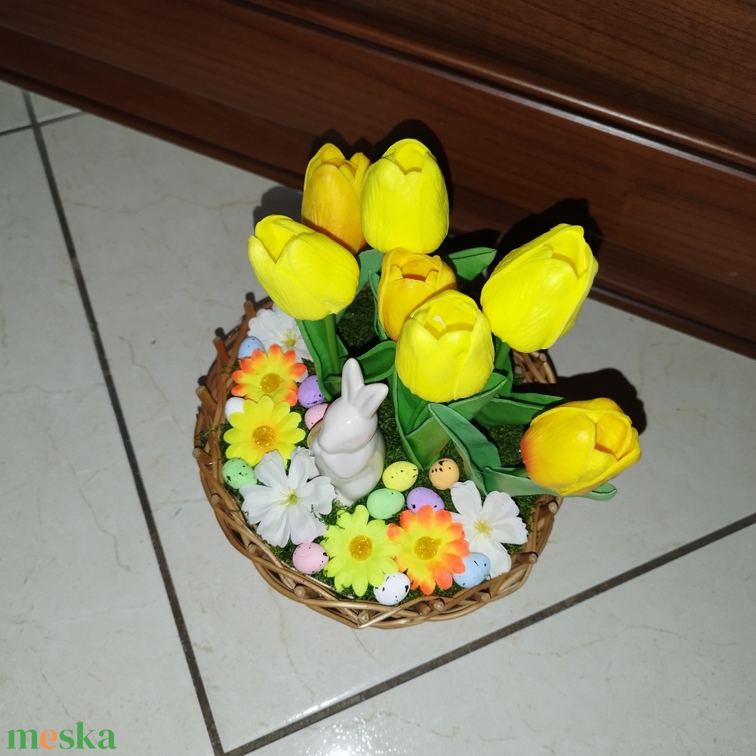 Húsvéti asztali dekoráció  - ünnepi díszek, dekorációk - húsvéti díszek és dekorációk - húsvéti asztaldíszek - Meska.hu