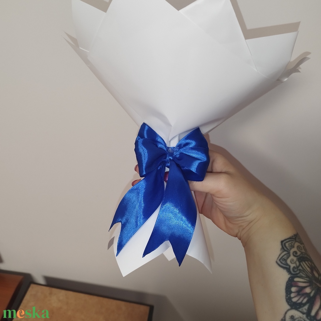 Királykék rózsa csokor  - otthon & életmód - virágdekoráció - virágok - virágcsokor - Meska.hu