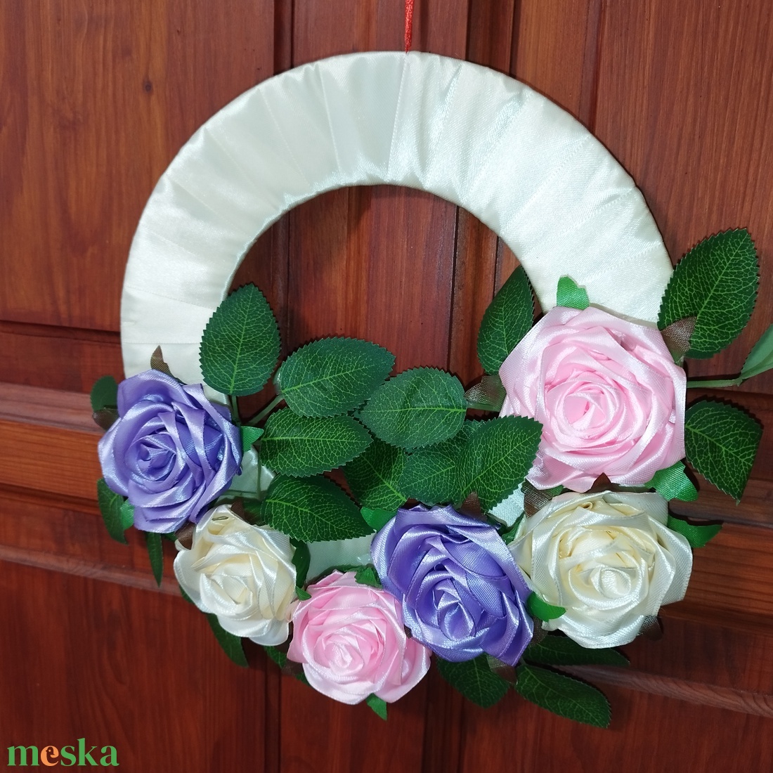 Rózsás kopogtató  - otthon & életmód - dekoráció - ajtó- és ablak dekoráció - ajtódísz & kopogtató - Meska.hu