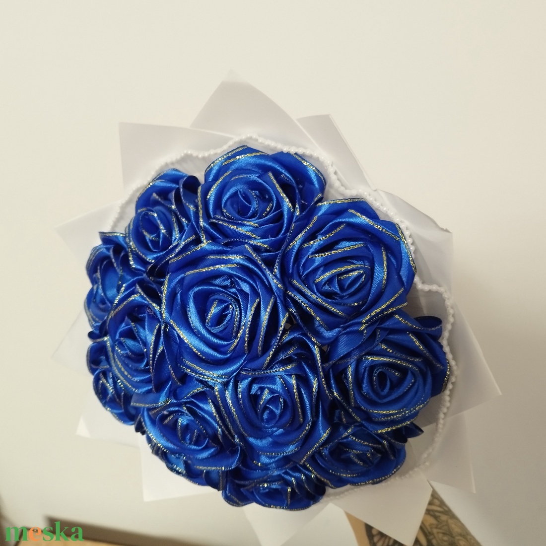 Királykék rózsa csokor  - otthon & életmód - virágdekoráció - virágok - virágcsokor - Meska.hu