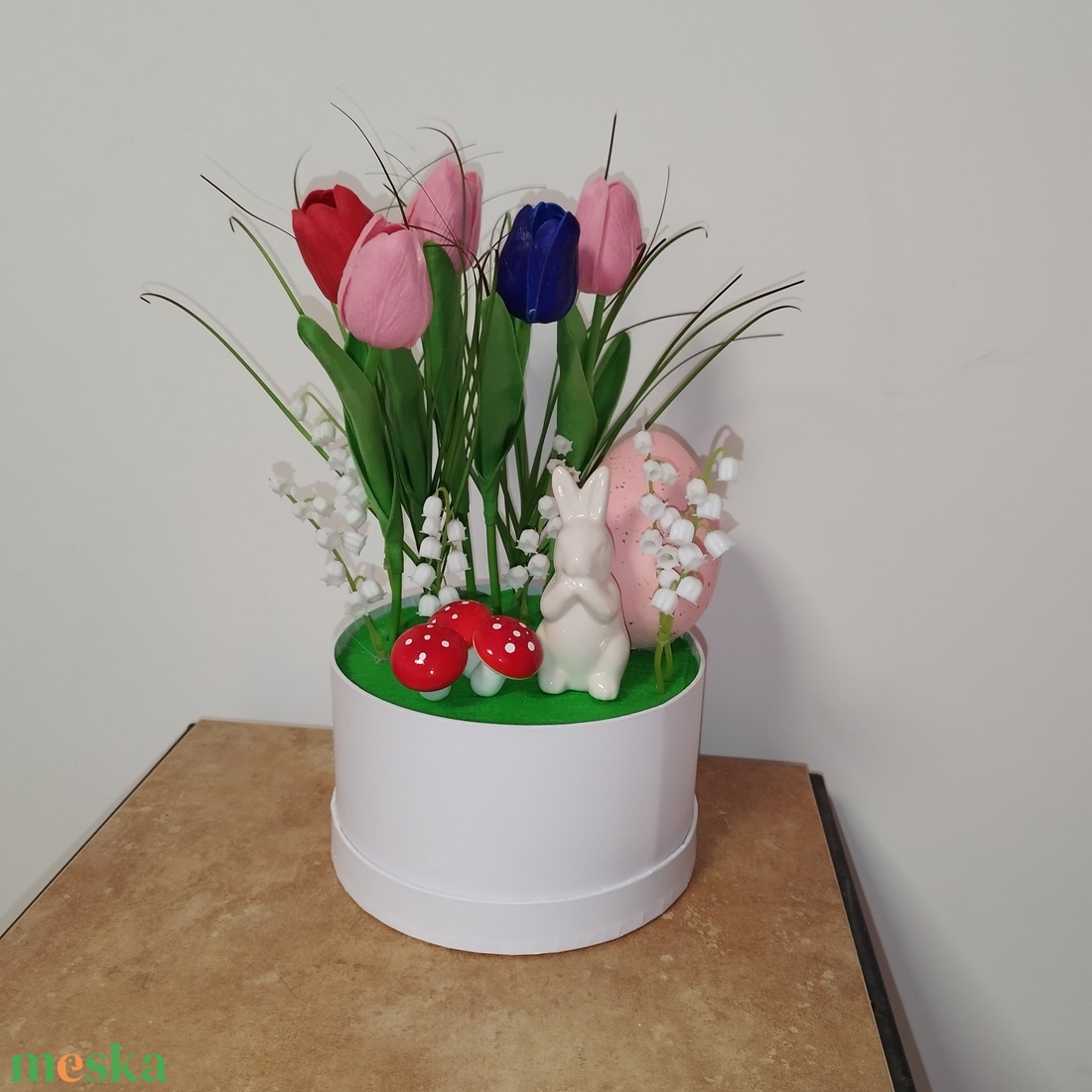 Húsvéti box  - ünnepi díszek, dekorációk - húsvéti díszek és dekorációk - húsvéti virágos díszek - Meska.hu