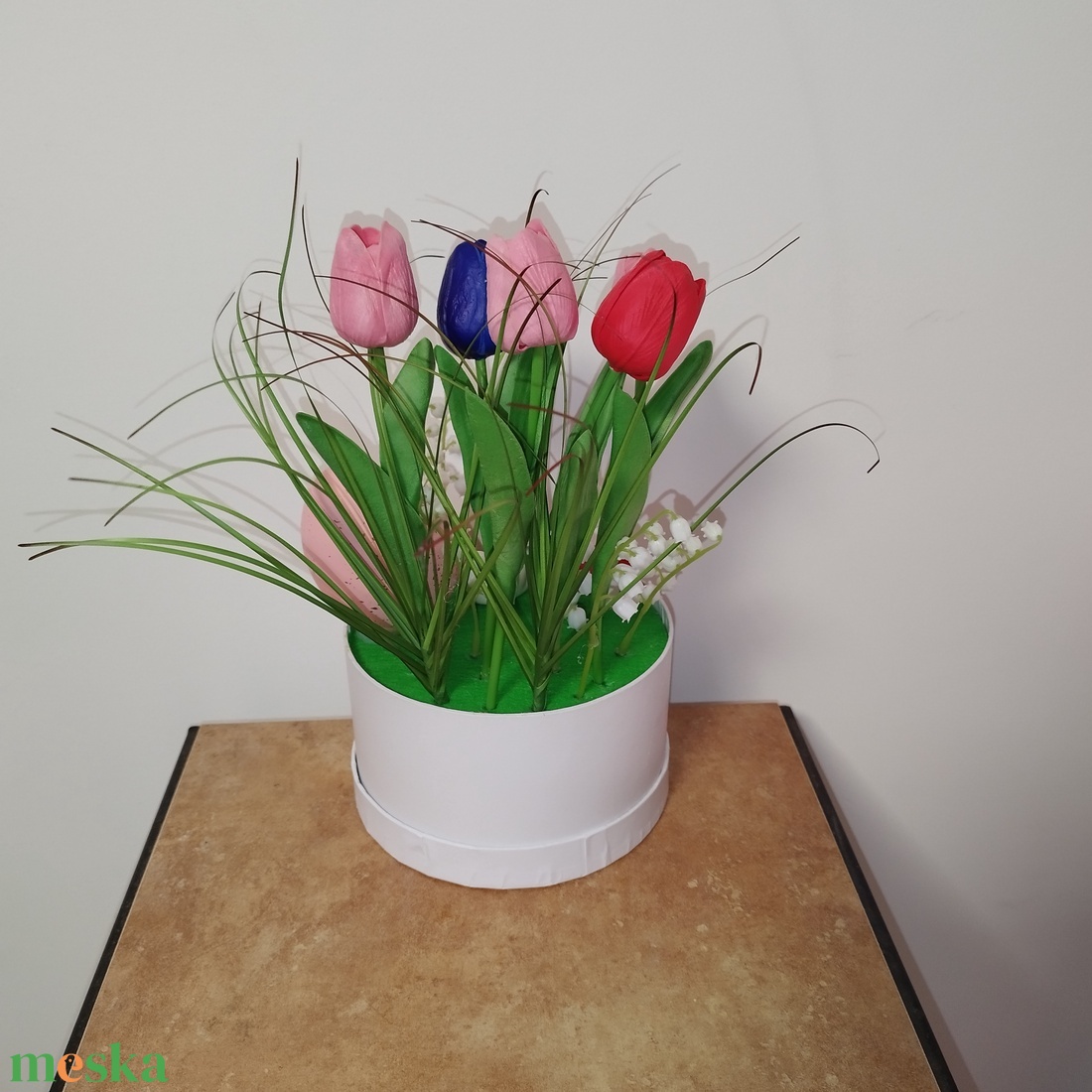 Húsvéti box  - ünnepi díszek, dekorációk - húsvéti díszek és dekorációk - húsvéti virágos díszek - Meska.hu