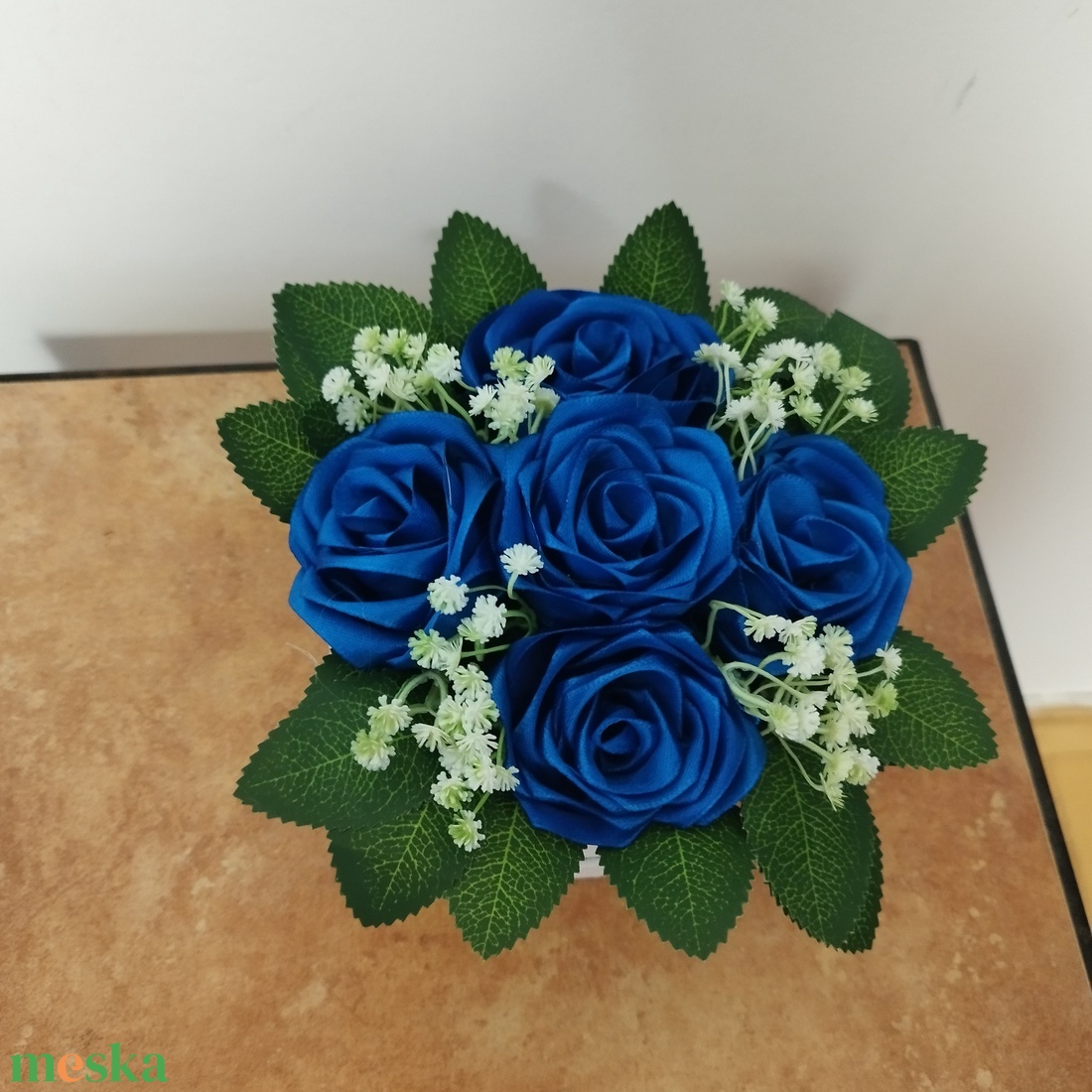 Kék rózsa box  - otthon & életmód - virágdekoráció - virágok - virágbox - Meska.hu